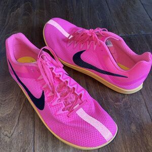 Nike Mens Sz 11.5 Zoom Rival DC8725-600 Pink Track Field ShoesMissing Spikes/Bag